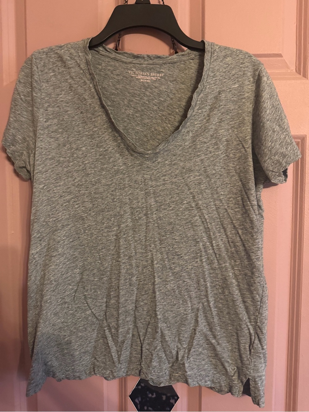 Victoria's Secret Heather Gray V-Neck Short Sleeve Tee